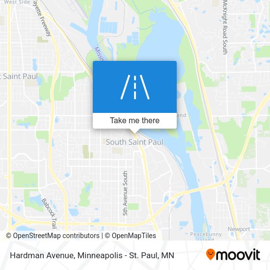 Hardman Avenue map