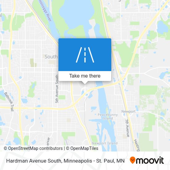 Hardman Avenue South map