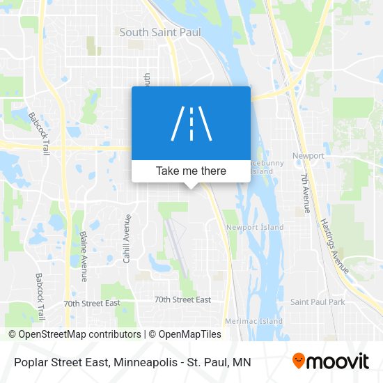 Mapa de Poplar Street East