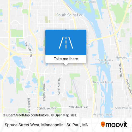 Spruce Street West map