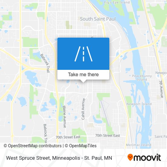 West Spruce Street map