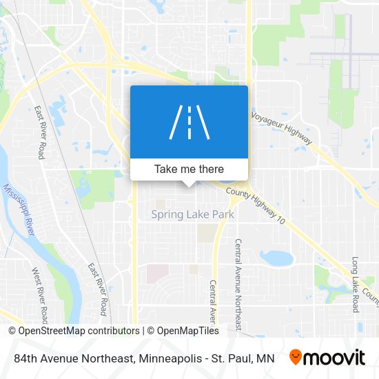 84th Avenue Northeast map