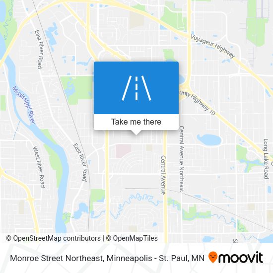 Mapa de Monroe Street Northeast