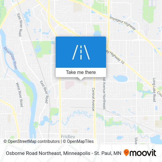 Osborne Road Northeast map