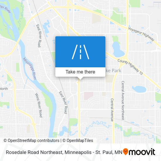 Rosedale Road Northeast map
