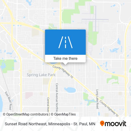 Sunset Road Northeast map