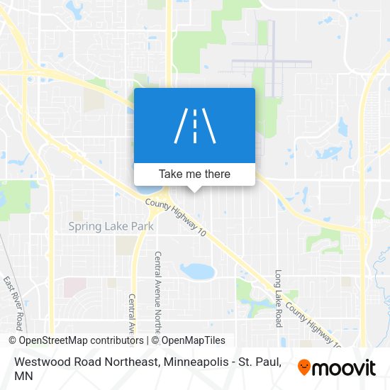 Westwood Road Northeast map