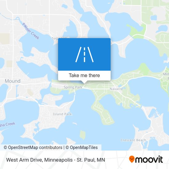 West Arm Drive map