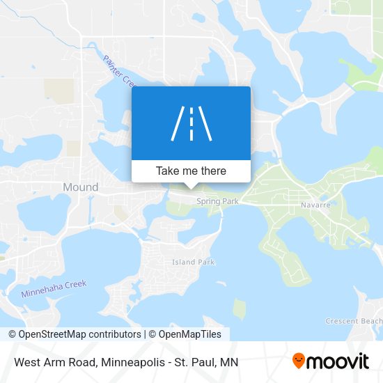 West Arm Road map