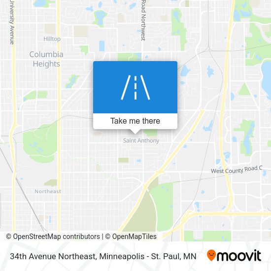 34th Avenue Northeast map