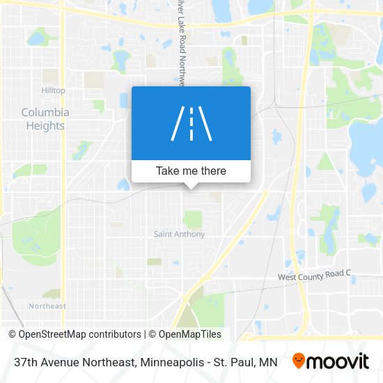 37th Avenue Northeast map