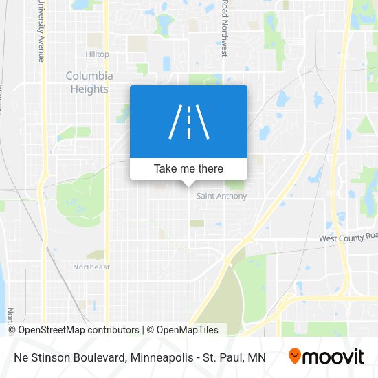 Ne Stinson Boulevard map