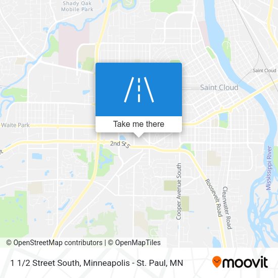 Mapa de 1 1/2 Street South