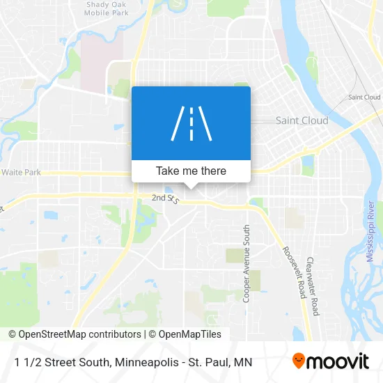 1 1/2 Street South map