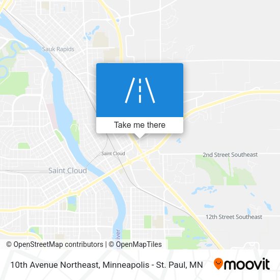 10th Avenue Northeast map