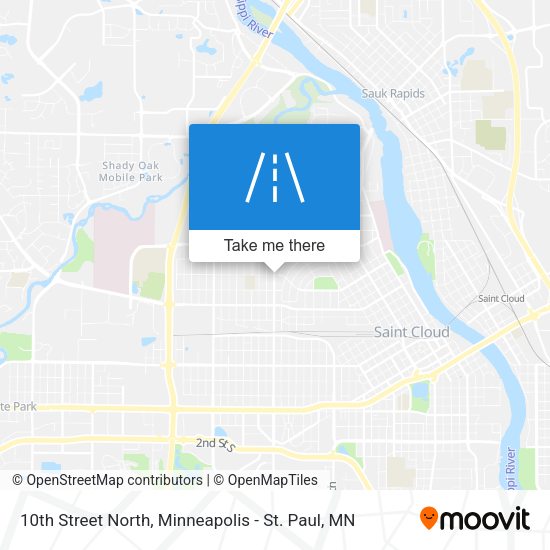 Mapa de 10th Street North