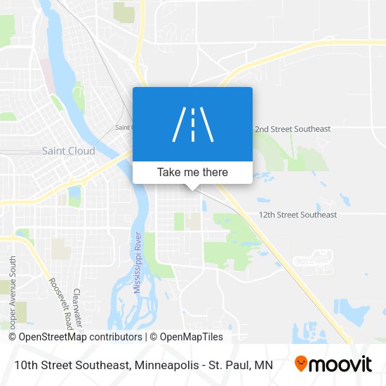 10th Street Southeast map