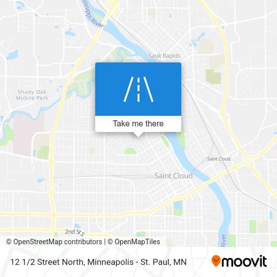 12 1/2 Street North map