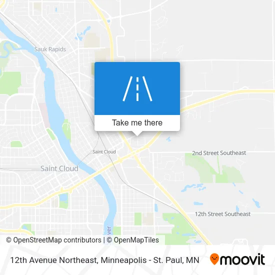 12th Avenue Northeast map