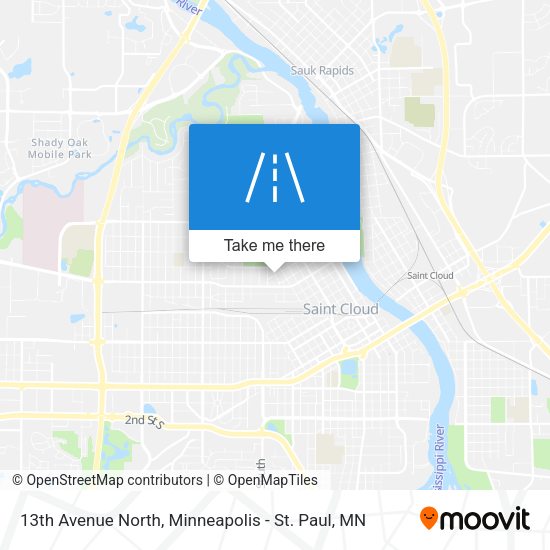 13th Avenue North map