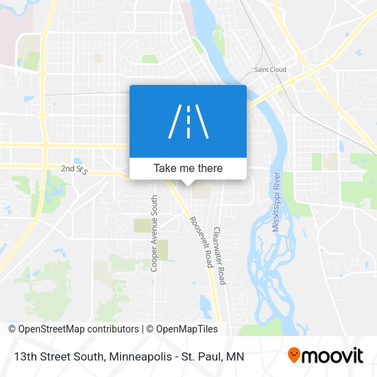 13th Street South map