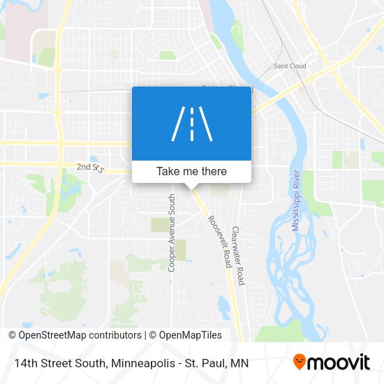 14th Street South map