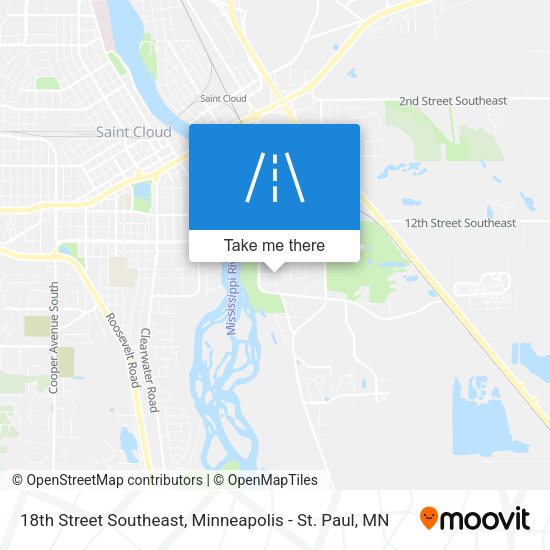 18th Street Southeast map