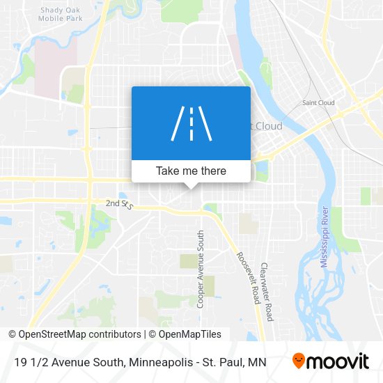 19 1/2 Avenue South map