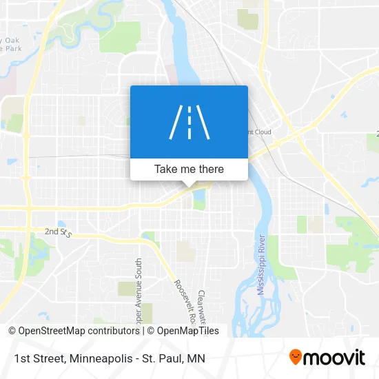 1st Street map