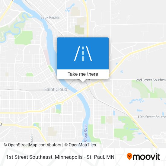 1st Street Southeast map