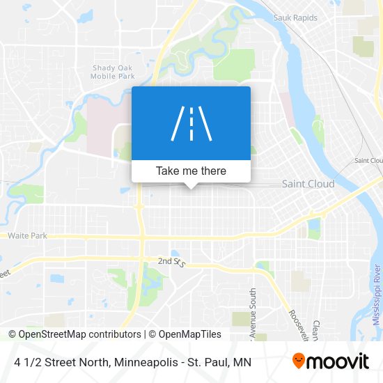 4 1/2 Street North map