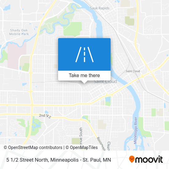 Mapa de 5 1/2 Street North