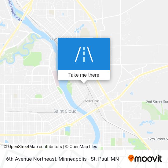 6th Avenue Northeast map