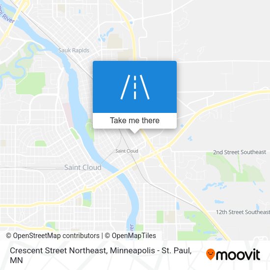 Crescent Street Northeast map