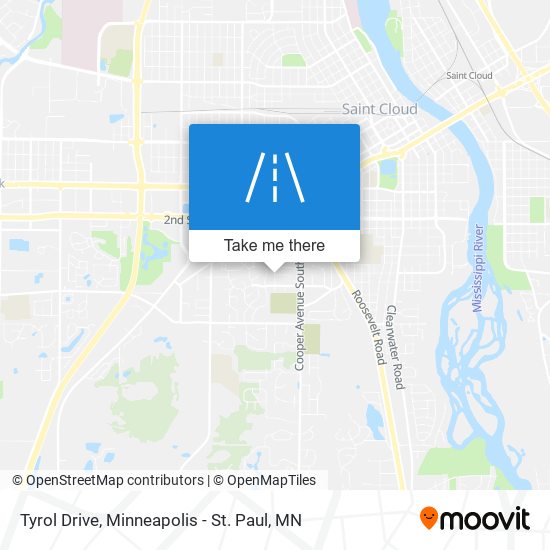 Tyrol Drive map