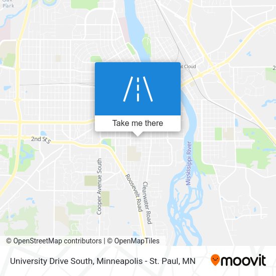 University Drive South map