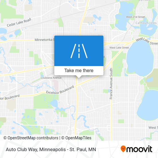 Auto Club Way map