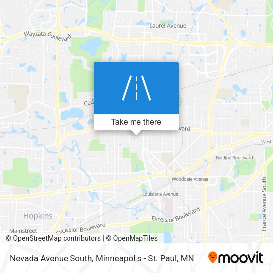 Nevada Avenue South map