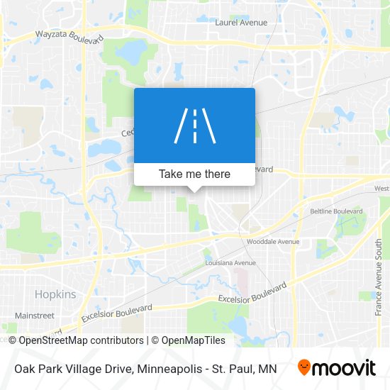 Oak Park Village Drive map