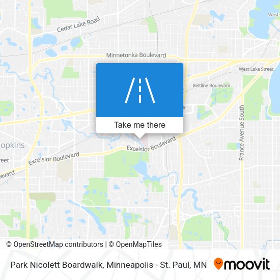 Park Nicolett Boardwalk map