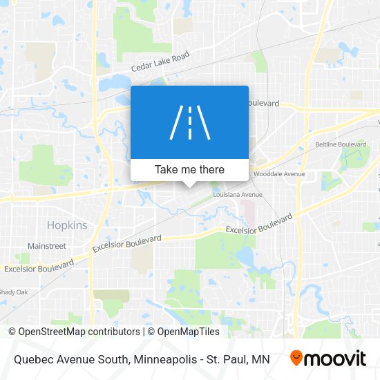 Quebec Avenue South map