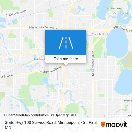 Mapa de State Hwy 100 Service Road