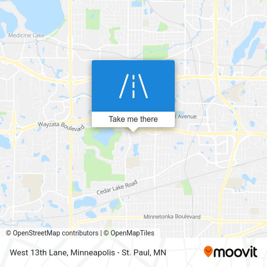 Mapa de West 13th Lane