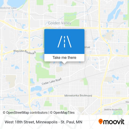 West 18th Street map
