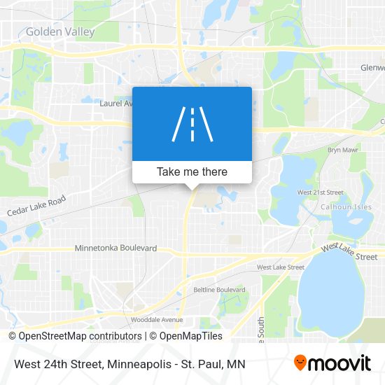 West 24th Street map