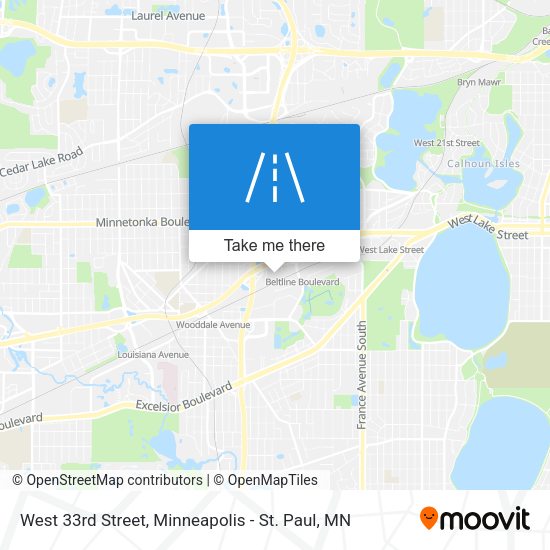 West 33rd Street map