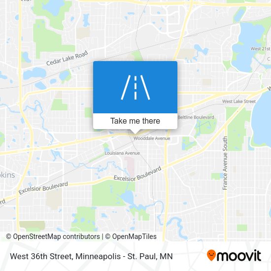 Mapa de West 36th Street