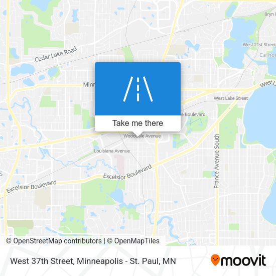 Mapa de West 37th Street