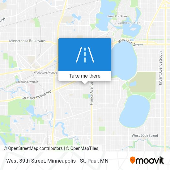 Mapa de West 39th Street
