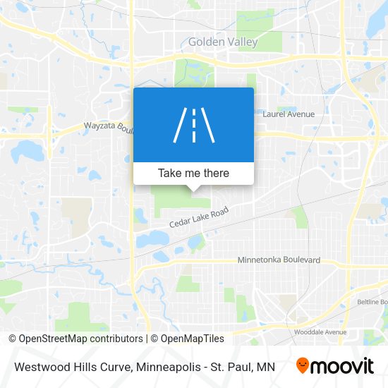Mapa de Westwood Hills Curve